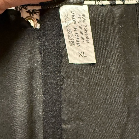 Adore Me Black and White Floral Hibiscus Lace Up Back Corset Top XL - Picture 7 of 10